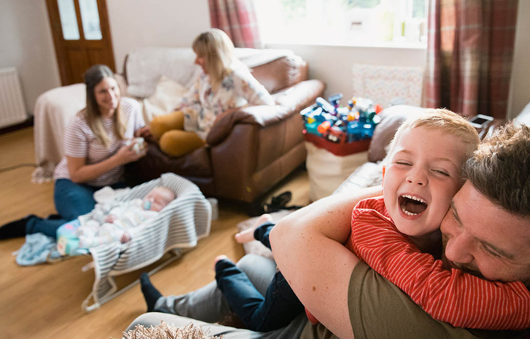 A family at home