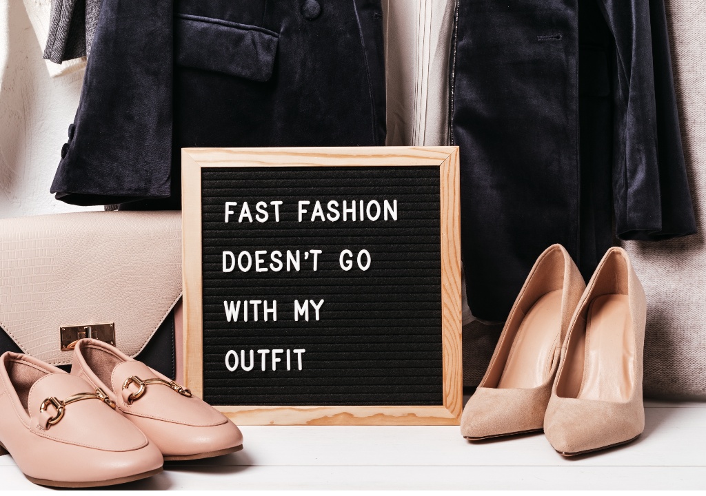 Fast fashion quote on notice board