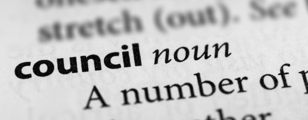 Excerpt froma dictionary highlighting the word council